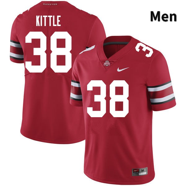 Ohio State Buckeyes Cameron Kittle Men's #38 Red Authentic Stitched College Football Jersey